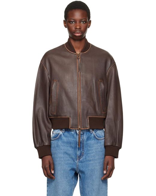 Weekend by Maxmara Multicolor Nappa Leather Bomber Jacket