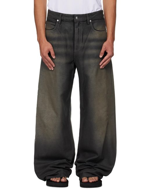 Jean Décontracté Noir À Effet Cuir Alexander Wang pour homme en coloris Black