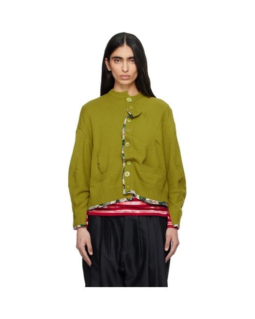Undercover Green Uc1F1902 Cardigan