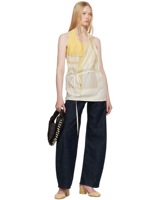 Haut De Style Tablier Blanc Cassé Et Jaune Lemaire en coloris Multicolor