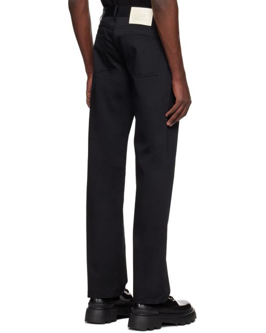 Pantalon droit noir AMI pour homme en coloris Black