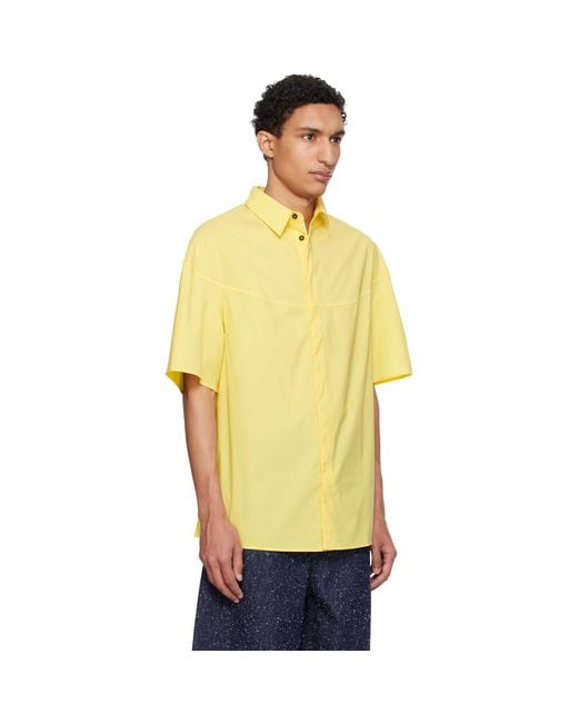 Jacquemus Yellow 'The Atelier Short-Sleeve' Shirt for men