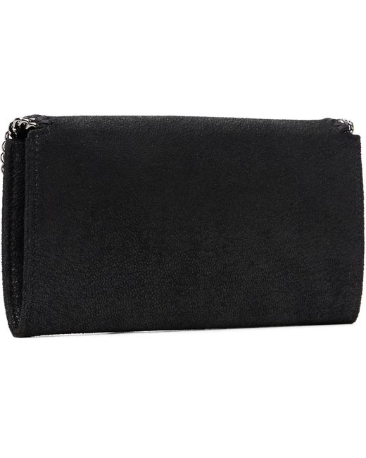 Stella McCartney Black Falabella Wallet-On-Chain Crossbody Bag