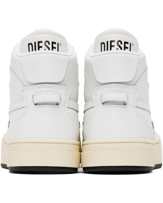DIESEL Black White S-ukiyo Mid X Sneakers for men