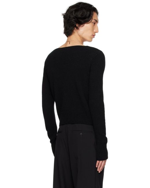 Dries Van Noten Black V-neck Sweater for men