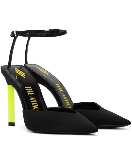 The Attico Black Perine Slingback Heels