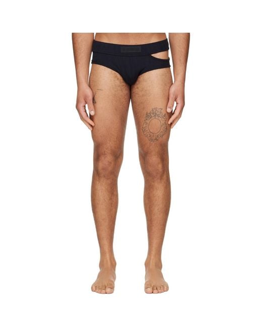 Louis-Gabriel Nouchi Black Asymmetrical Opening Briefs for men