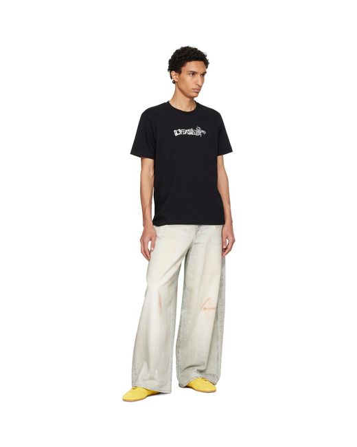 Off-White c/o Virgil Abloh Black Heraldic Arrow Slim T-Shirt for men