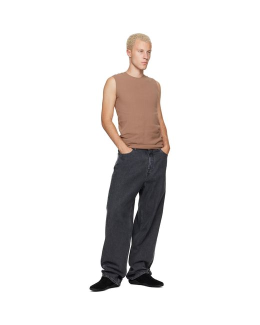 Jil Sander Multicolor Tan Ribbed Tank Top for men