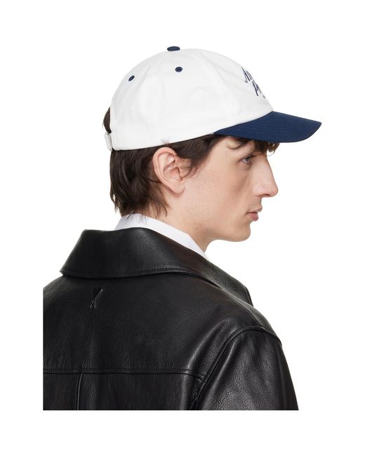 AMI Black Bicolor Cotton '' Cap for men