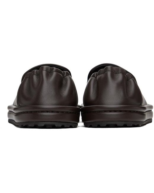Emporio Armani Black Brown Collapsible Heel Loafers for men