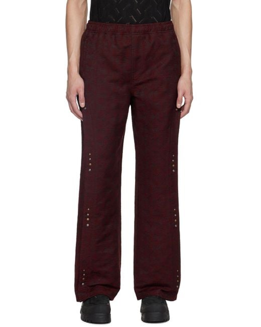 ANDERSSON BELL Red Wave Sweatpants for men