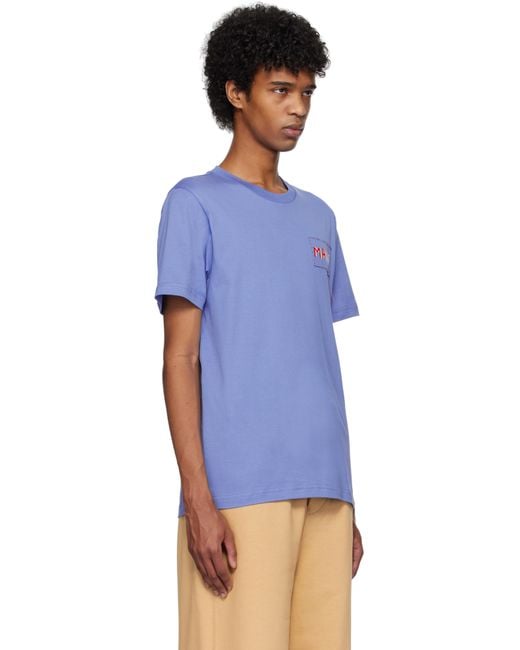 Marni Blue Logo Patch T-Shirt for men
