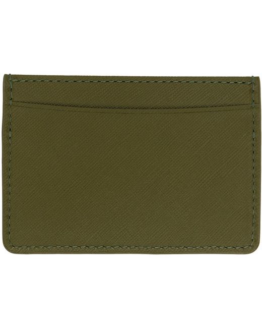 A.P.C. Green . Khaki André Card Holder for men