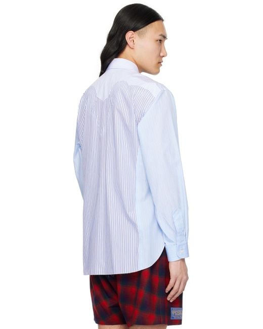 Chemise bleue à panneaux Maison Margiela pour homme en coloris White