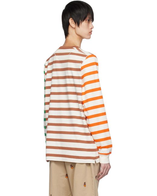 Pop Trading Co. Multicolor Off- Miffy Striped Long Sleeve T-shirt for men