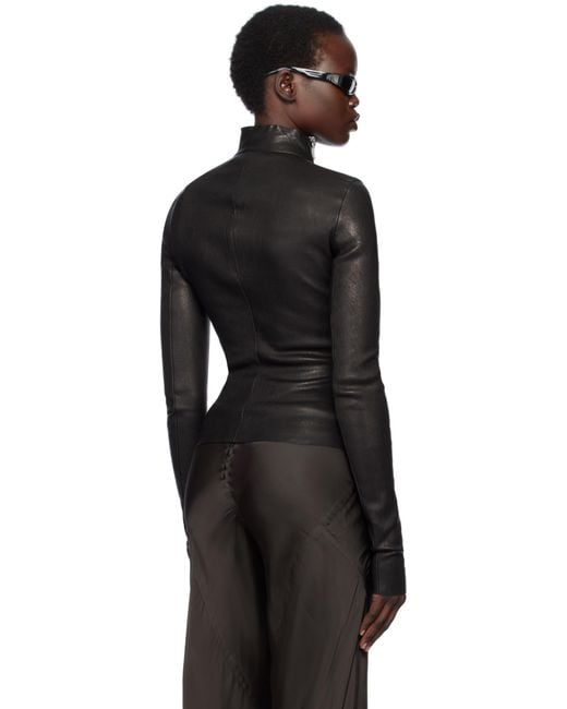 Rick Owens Hollywood Gary Leather Jacket in Black | Lyst UK