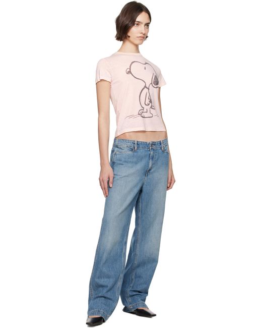 RE/DONE ピンク Classic Snoopy Tシャツ ブルー | Lyst