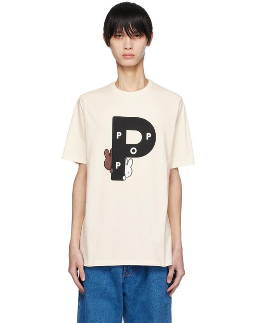 Pop Trading Co. Black Off- Miffy Big P T-shirt for men