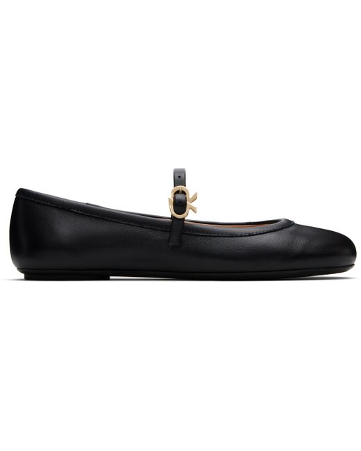 Gianvito Rossi ブラック Carla フラットシューズ Black