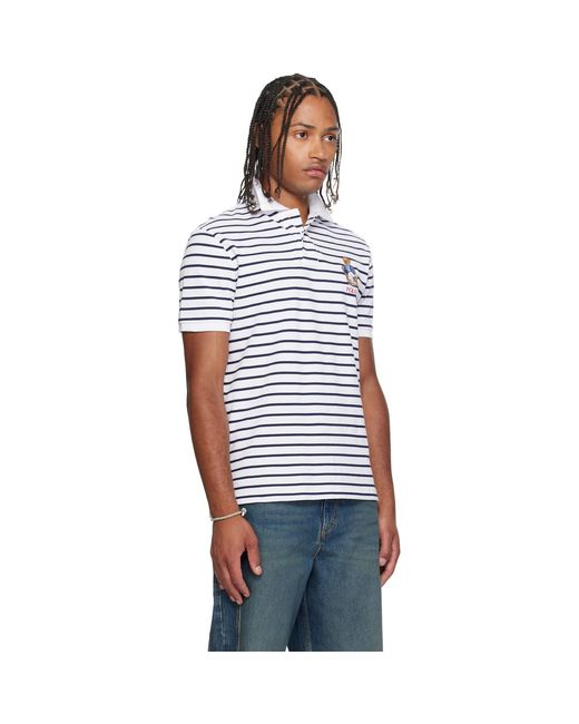 Polo Ralph Lauren White Slim Fit Polo Bear Polo for men