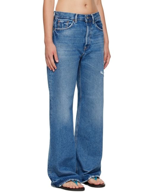 Acne Studios レディース ブルー 2021F レギュラーフィット ジーンズ 