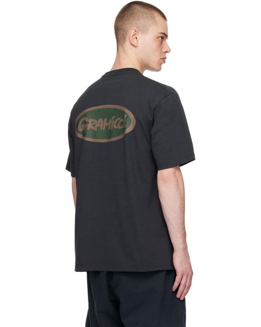 Gramicci Black Oval T-Shirt for men