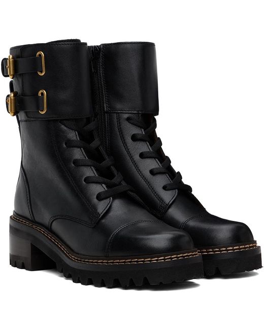 See By Chloé Black Mallory Boots