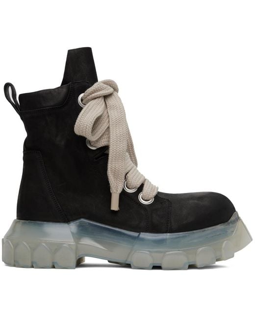 メンズ Rick Owens Jumbo Lace Bozo Tractor ブーツ ブラック | Lyst