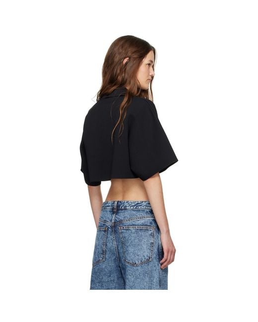 Alaïa Black Cropped Polo