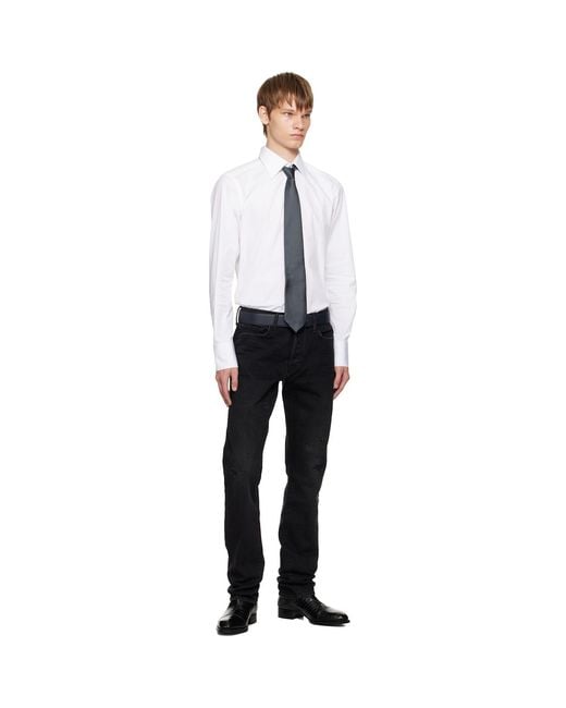 Tom Ford Black Solid Twill Tie for men