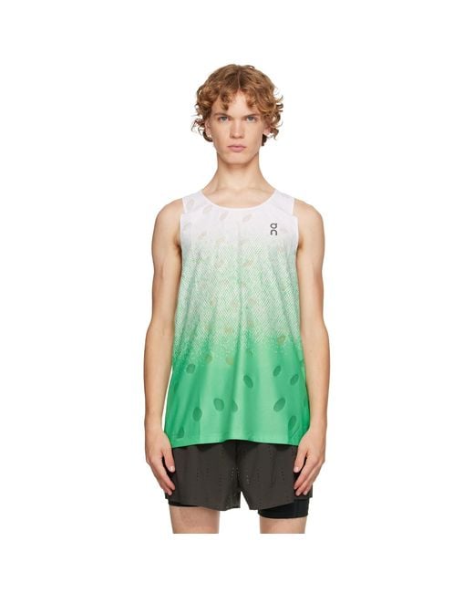 On Shoes Green Zero Breathe Running Top for men