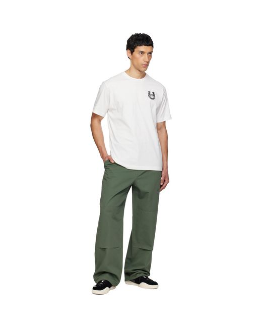 KENZO White Paris 'Lunar New Year' Embroidered T-Shirt for men