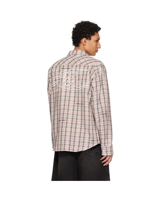 Off-White c/o Virgil Abloh Brown Flannel Regular Shirt for men