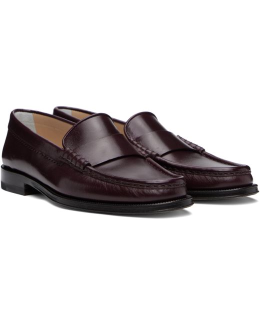 Gabriela Hearst Black Burgundy Seren Loafers