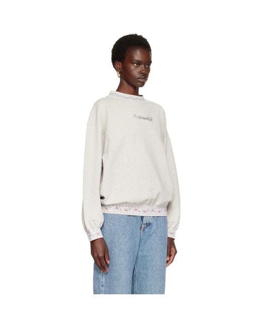 Chloé White Cotton Fleece Sweatshirt