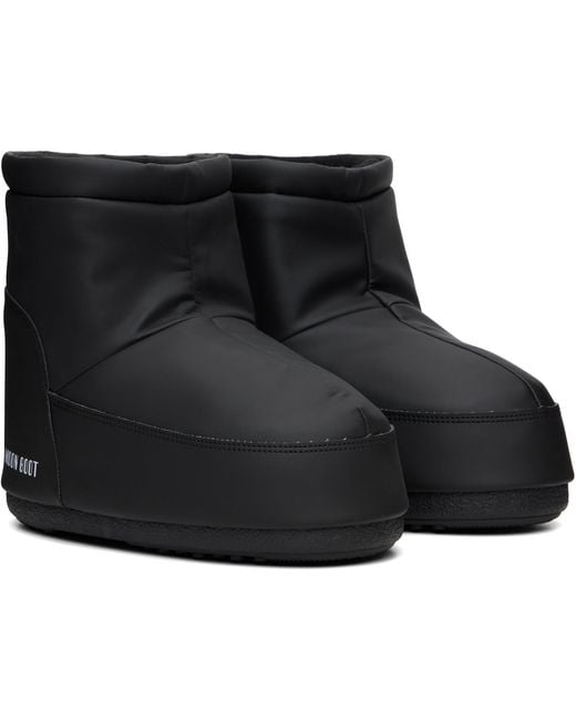 Moon Boot Black No Lace Rubber Boots for men