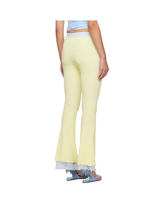 Gcds Yellow Flare Trousers