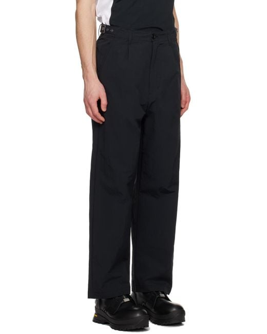 Izzue Black Embroidered Trousers for men