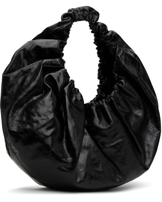Grand sac crescent noir en cuir craquelé Alexander Wang en coloris Black