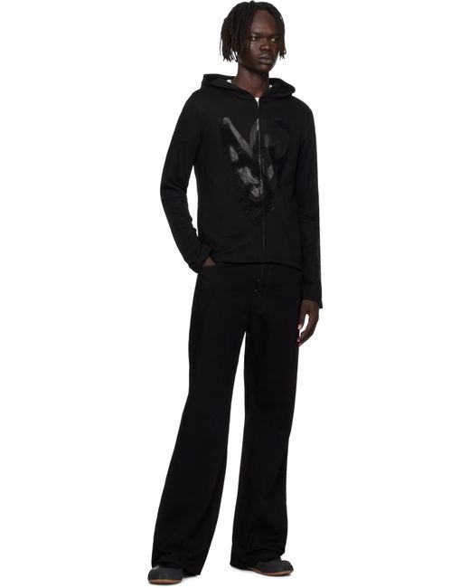 Acne Black Heart Logo Hoodie for men