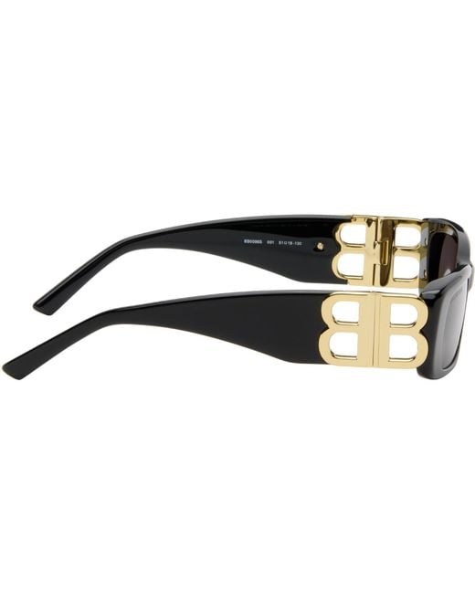 Balenciaga Black Dynasty Rectangle Sunglasses for men