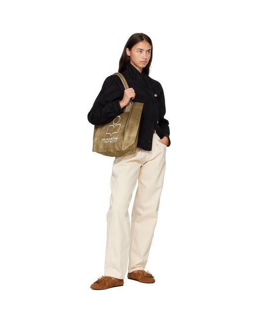Isabel Marant Brown Khaki Yenky Small Tote