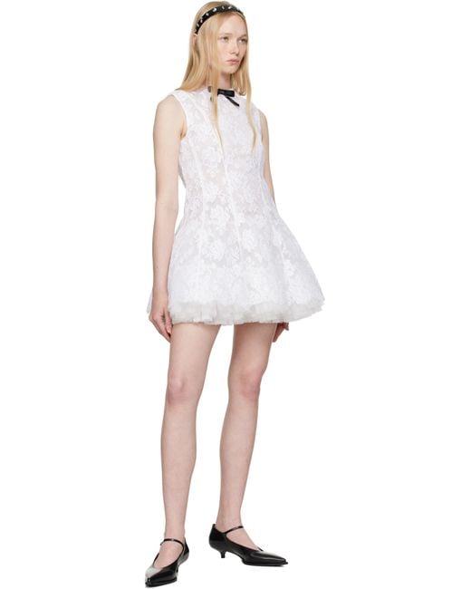 ShuShu/Tong Black Puffy Sleeveless Minidress