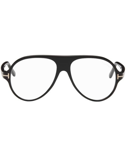 Tom Ford Black Pilot Glasses for men