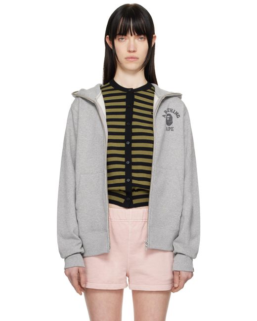 A Bathing Ape Black Over Print Full Zip Hoodie