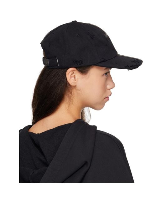 MATIERES FECALES Black Symbol Leather Cap