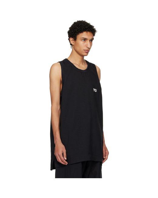 Y-3 Black Elegant Basketball Jersey Tank Top for men