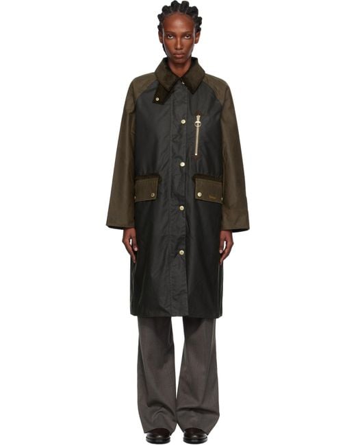 Barbour Black Evette Wax Jacket