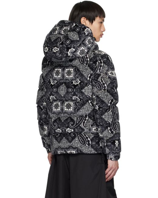 Moncler Black & White Graphic Down Jacket for men